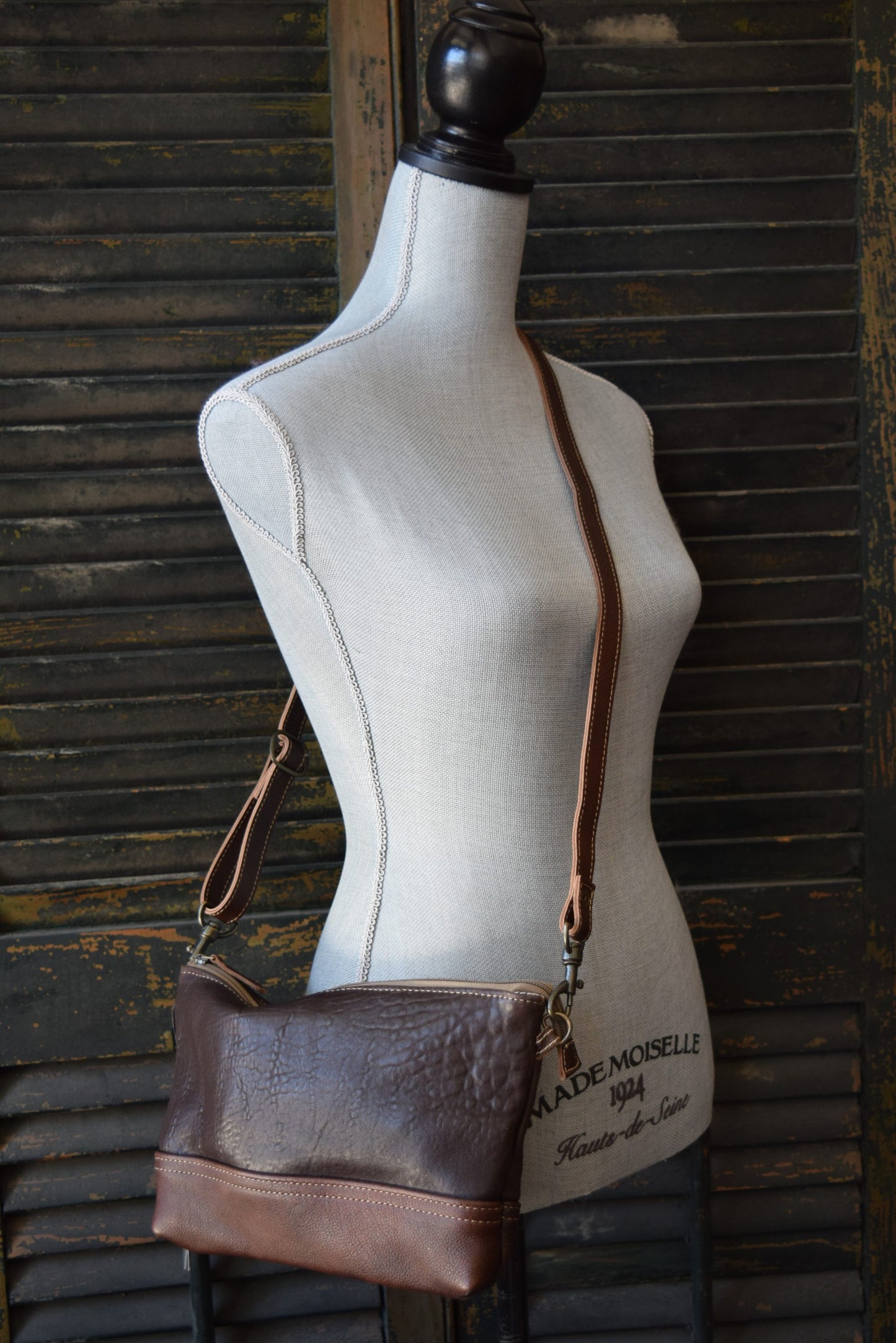 Small Crossbody Brown Leather Bag