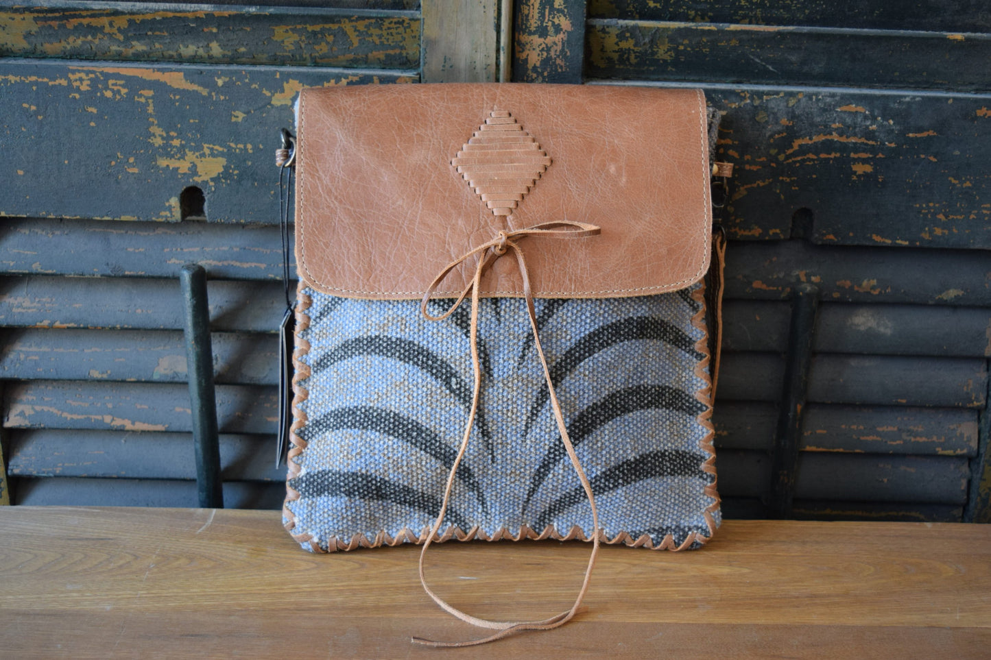 Crossbody Blue Zebra Bag