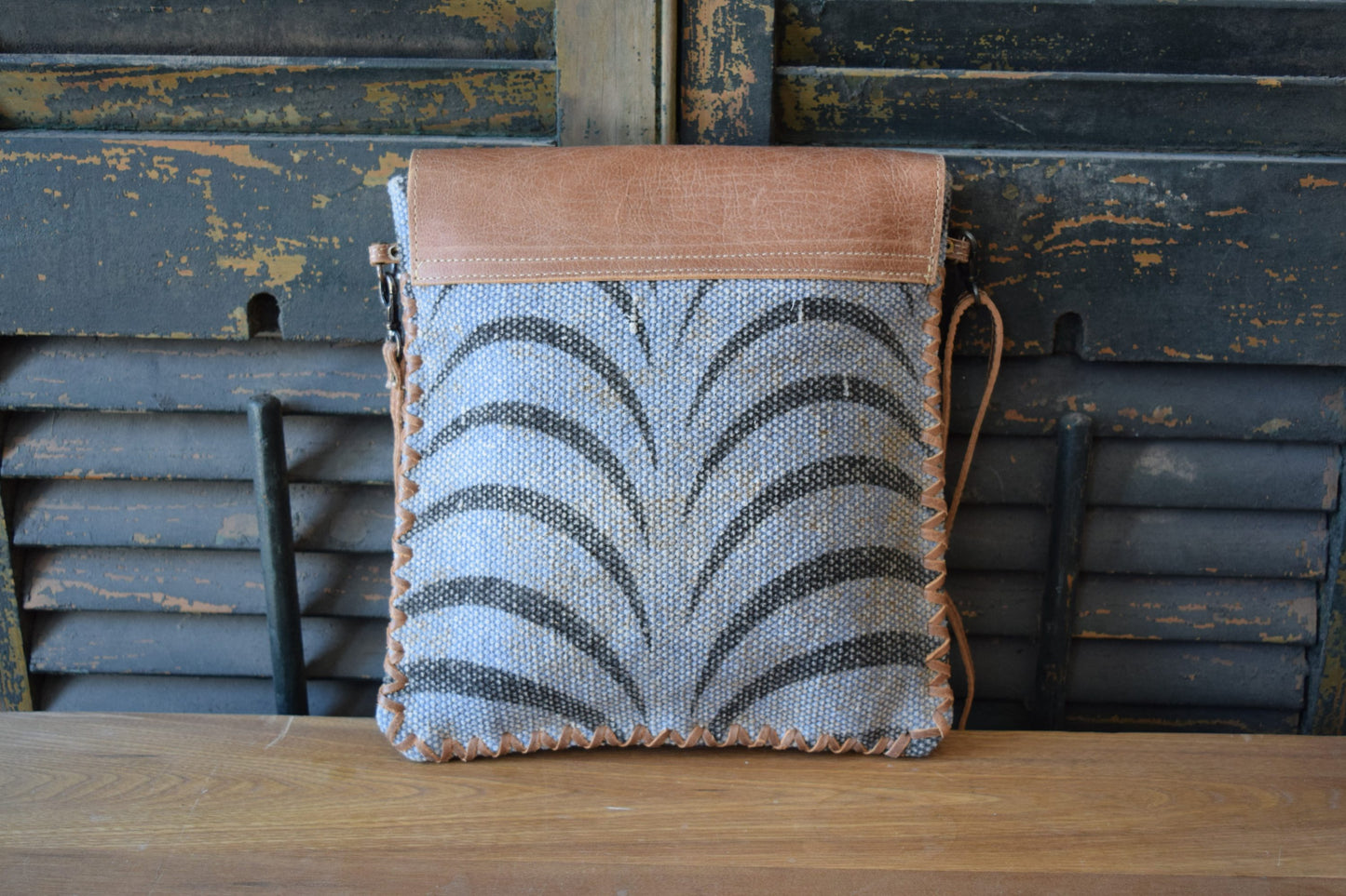 Crossbody Blue Zebra Bag