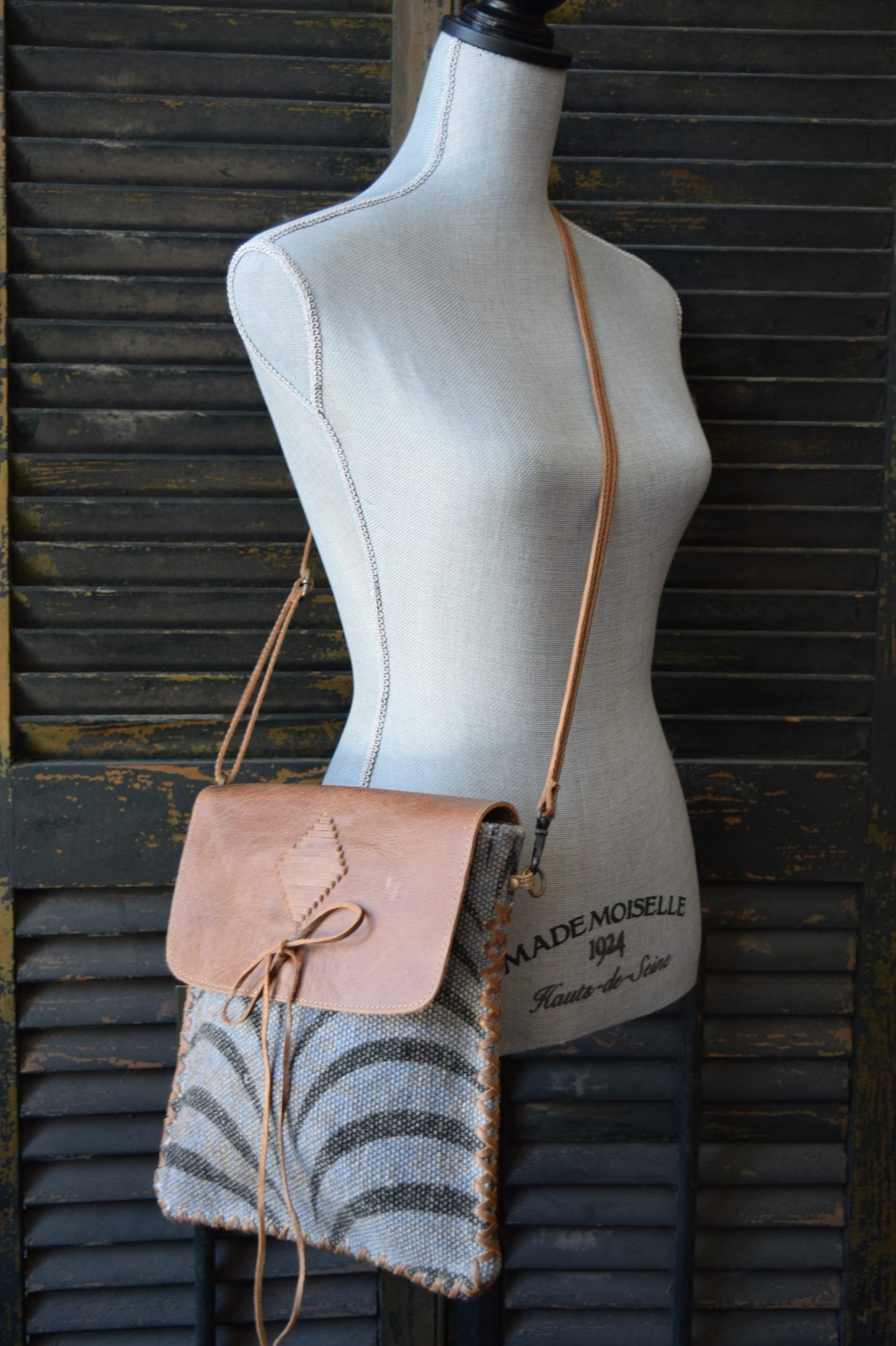 Crossbody Blue Zebra Bag