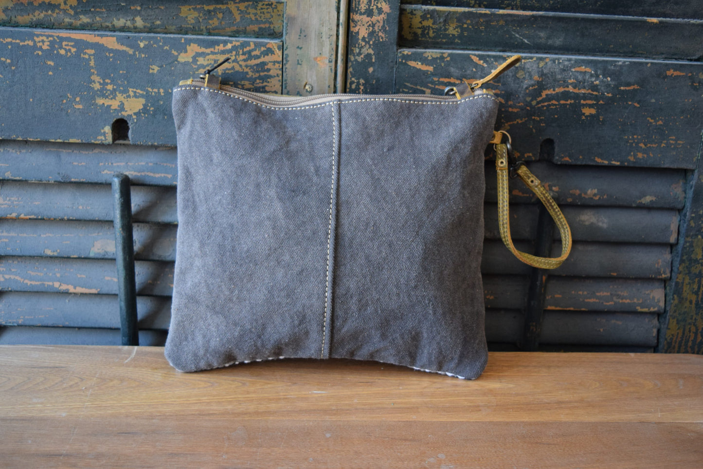 Small Crossbody Grey Rawhide Bag