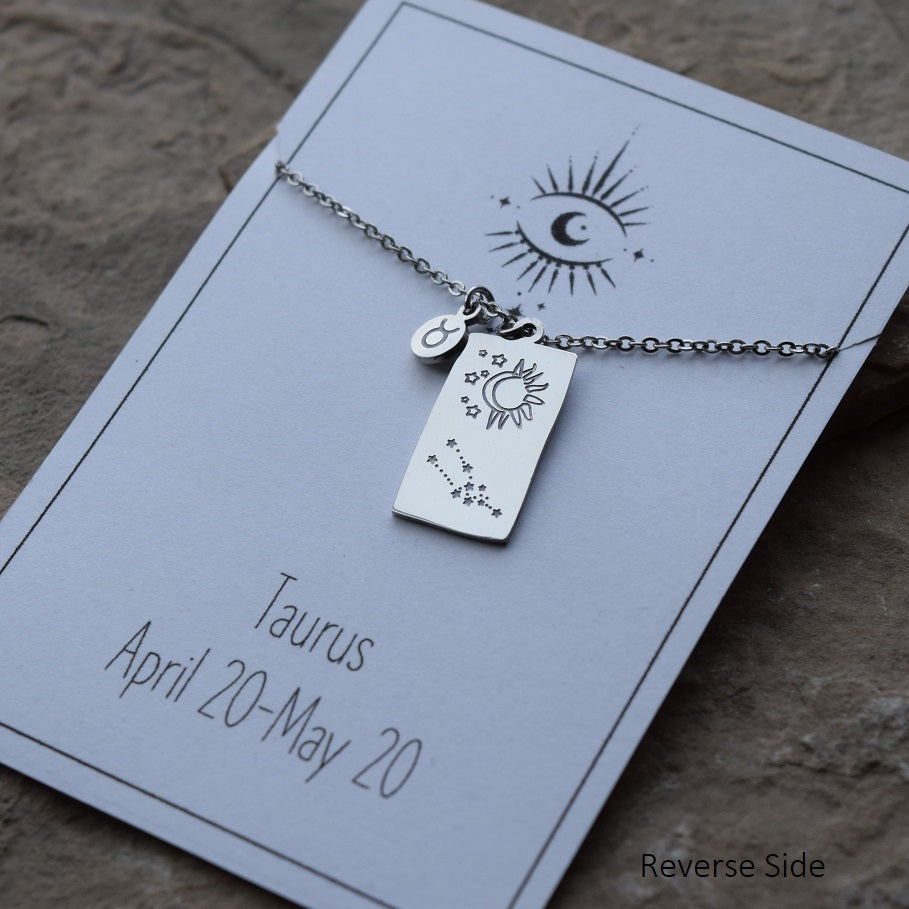 Stainless Steel Zodiac Neckalce