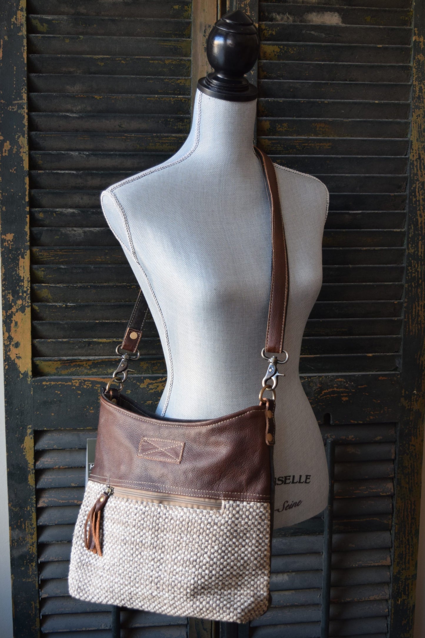Crossbody Brown Twead Shoulder Bag