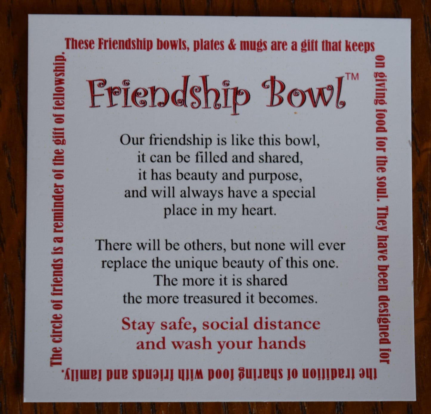 Med Handmade Friendship Pottery Bowl Colbalt Blue
