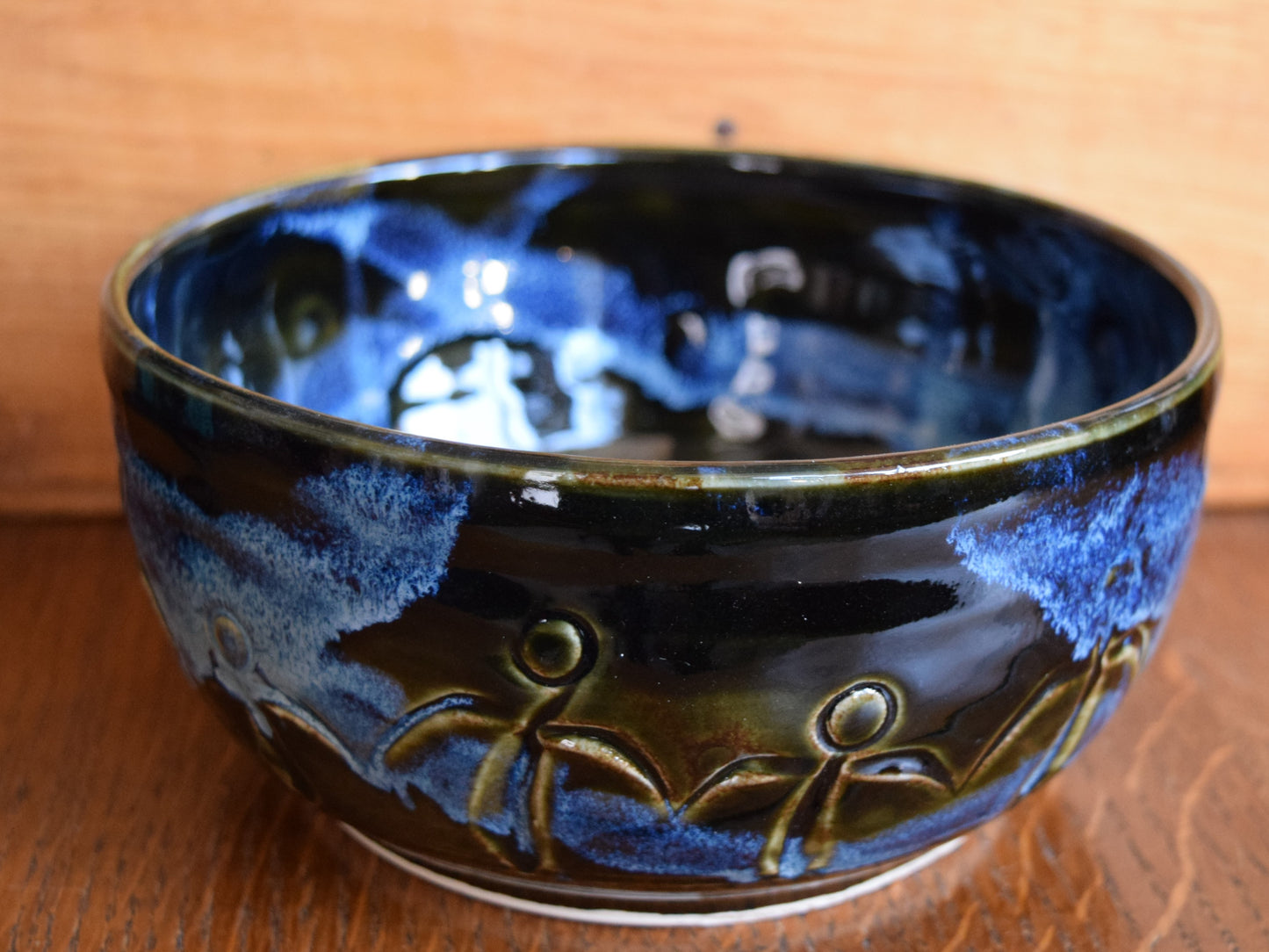 Medium Handmade Friendship Pottery Bowl Licorice