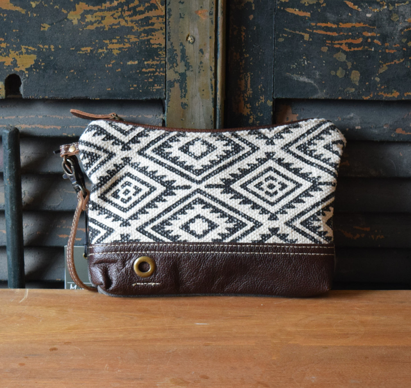 Navajo Leather Wristlet