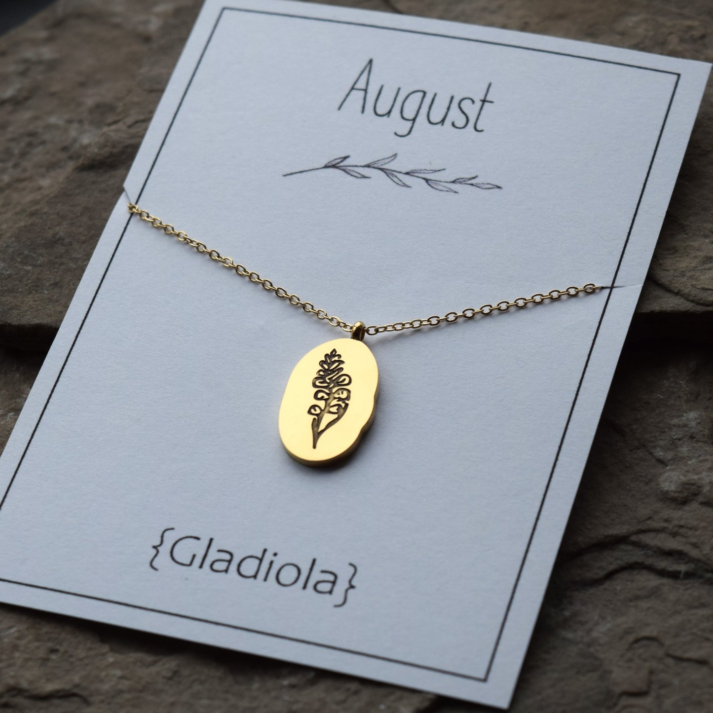 Dainty Gold Birth Flower Necklace