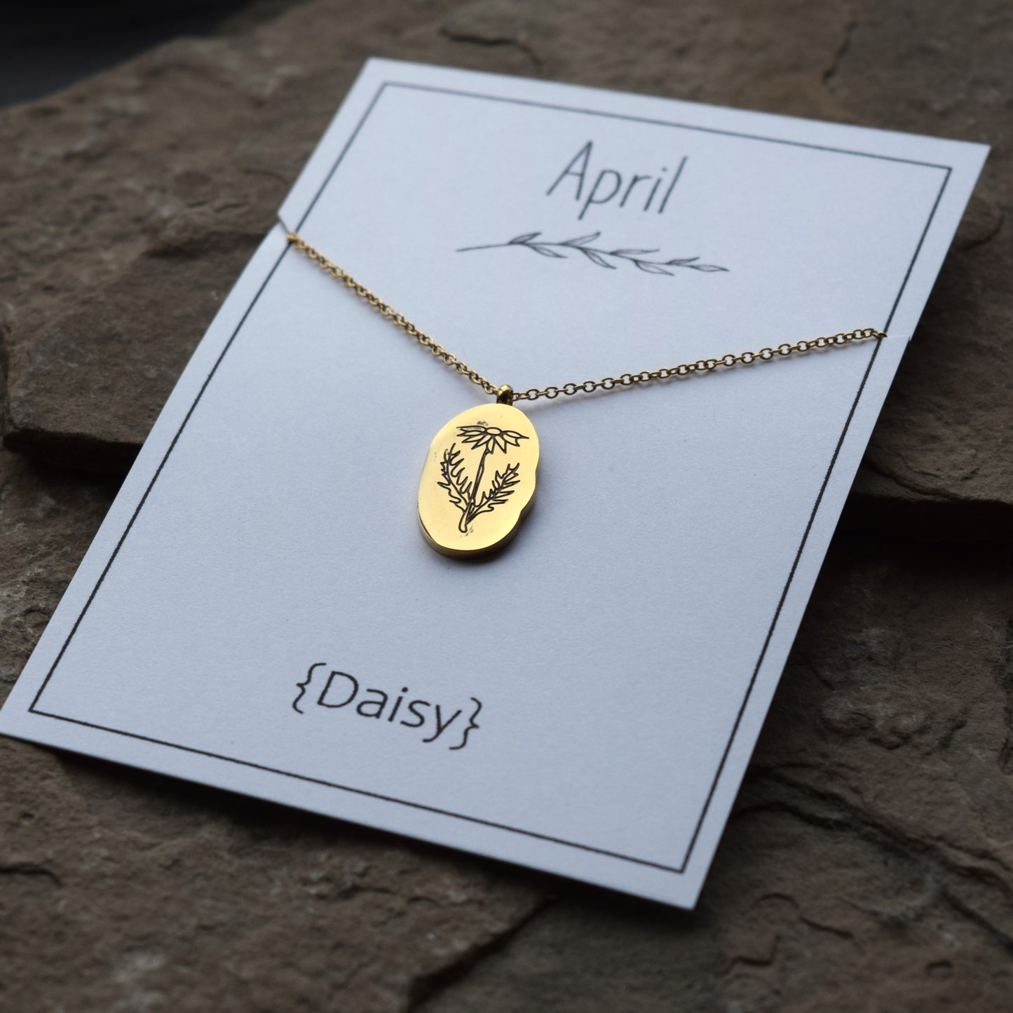 Dainty Gold Birth Flower Necklace