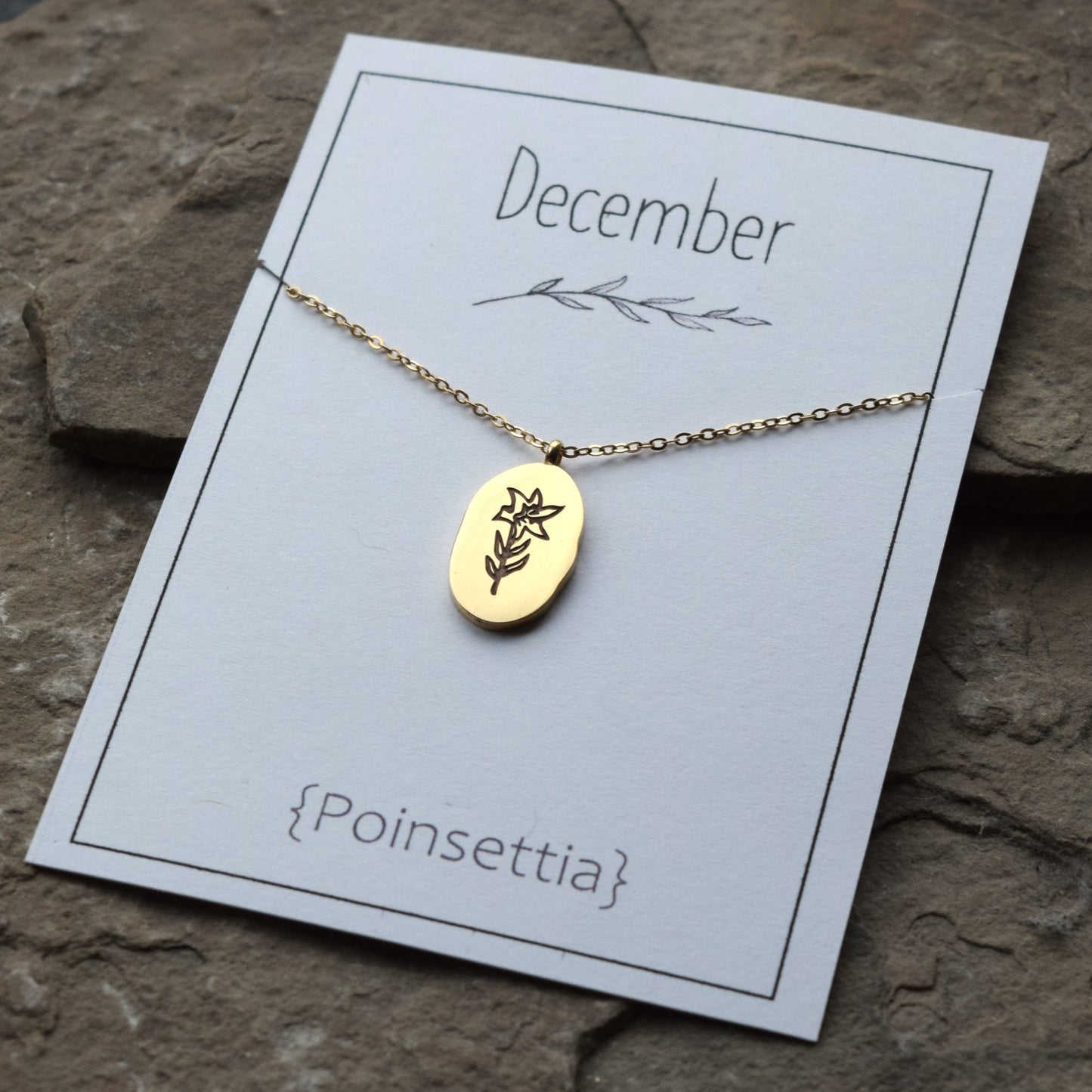 Dainty Gold Birth Flower Necklace