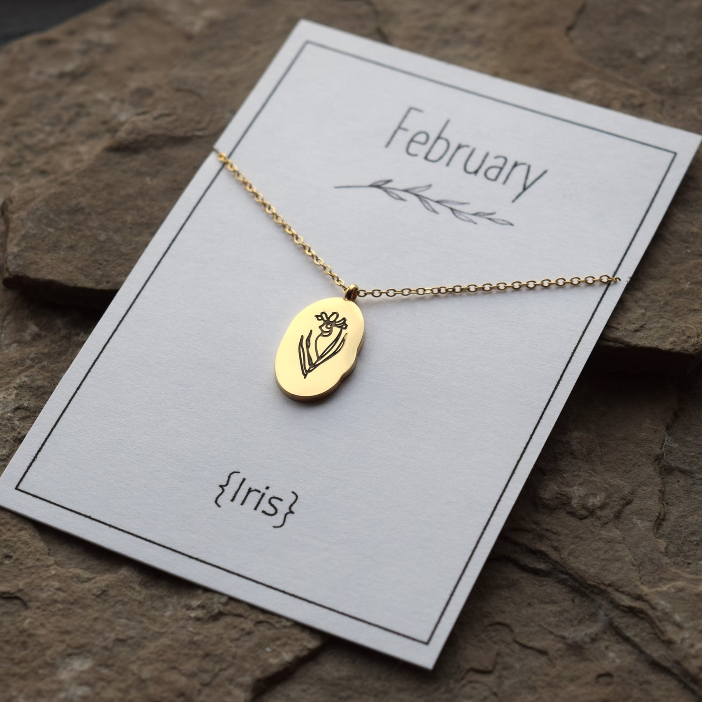 Dainty Gold Birth Flower Necklace