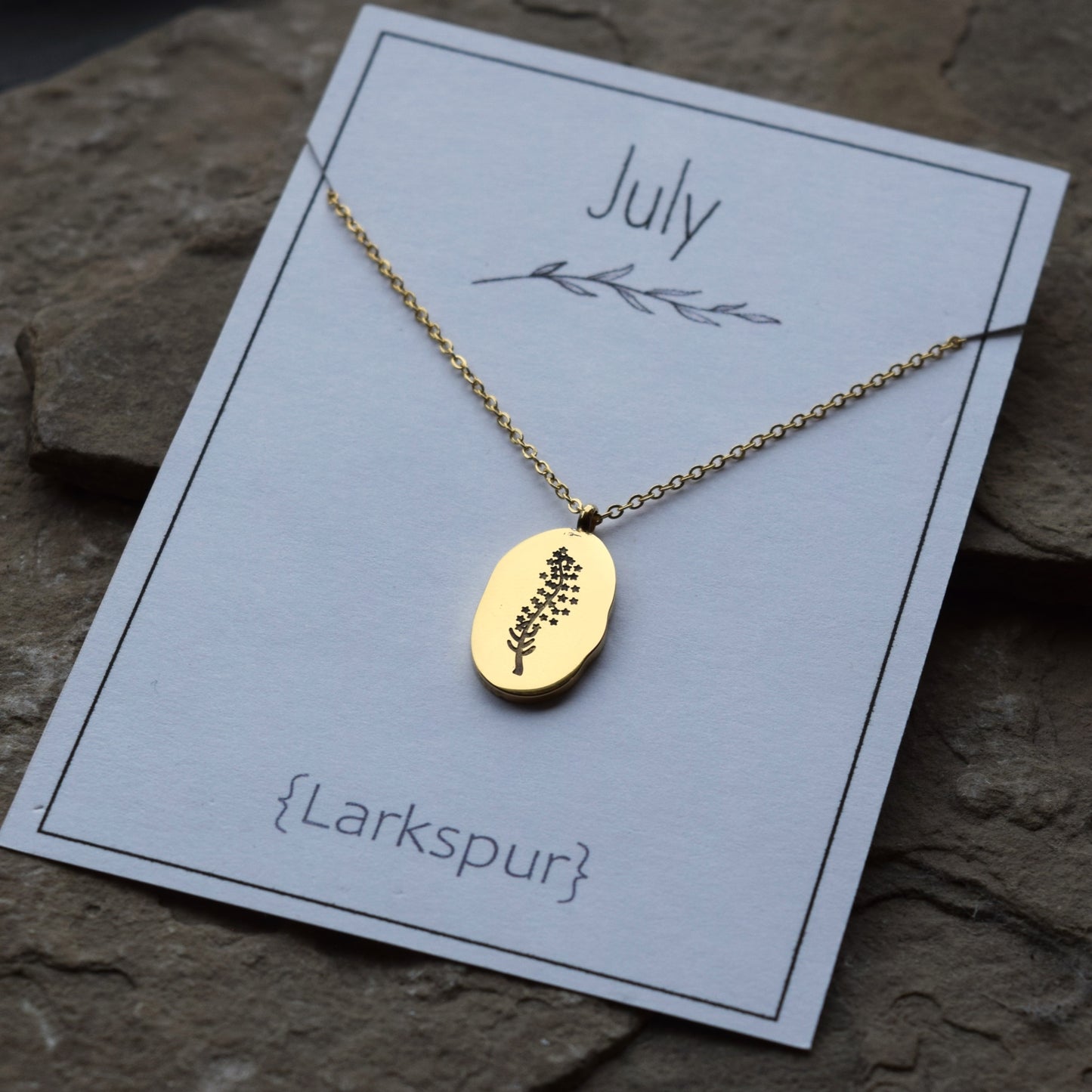 Dainty Gold Birth Flower Necklace