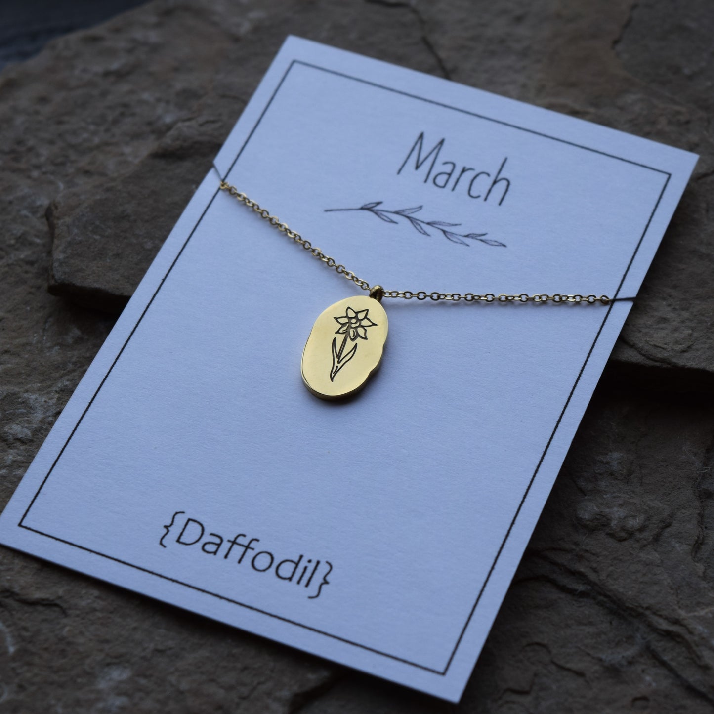 Dainty Gold Birth Flower Necklace