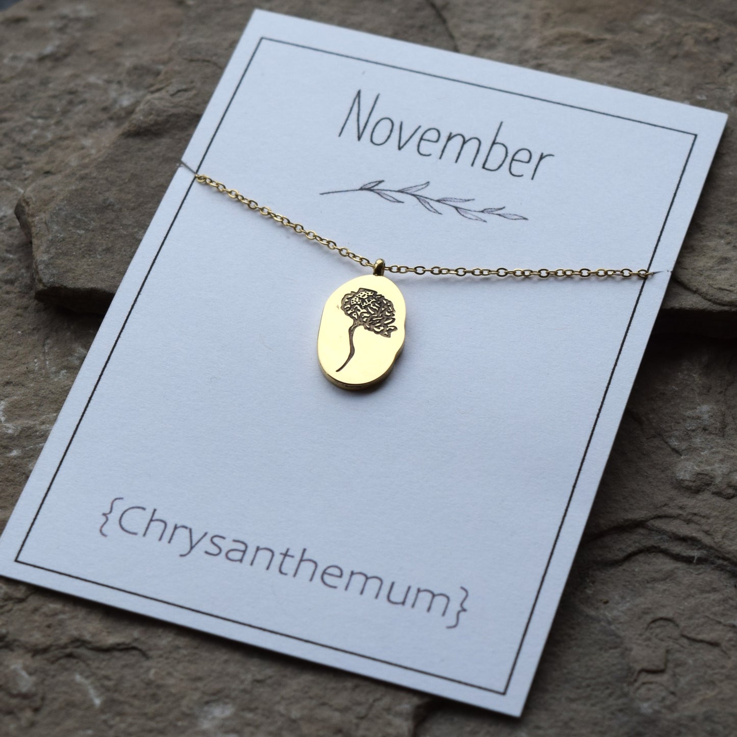 Dainty Gold Birth Flower Necklace