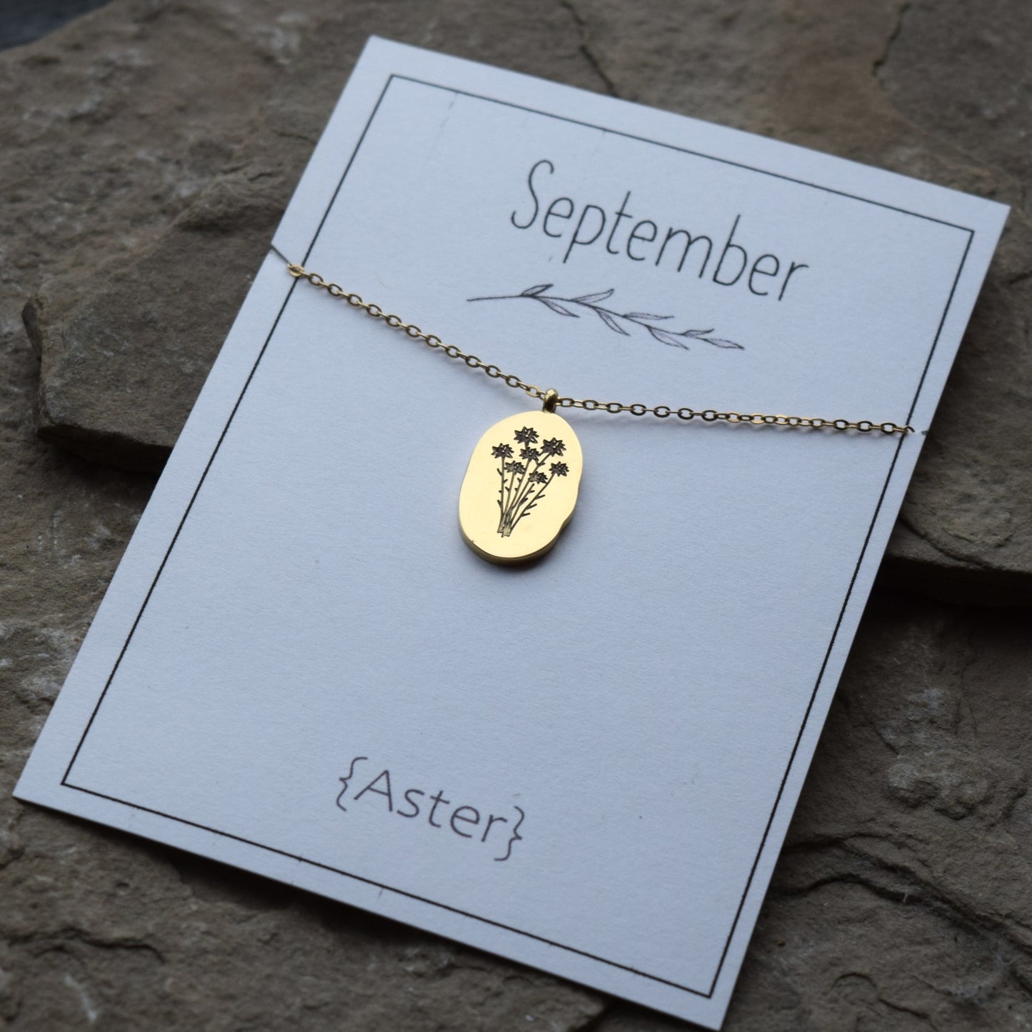 Dainty Gold Birth Flower Necklace