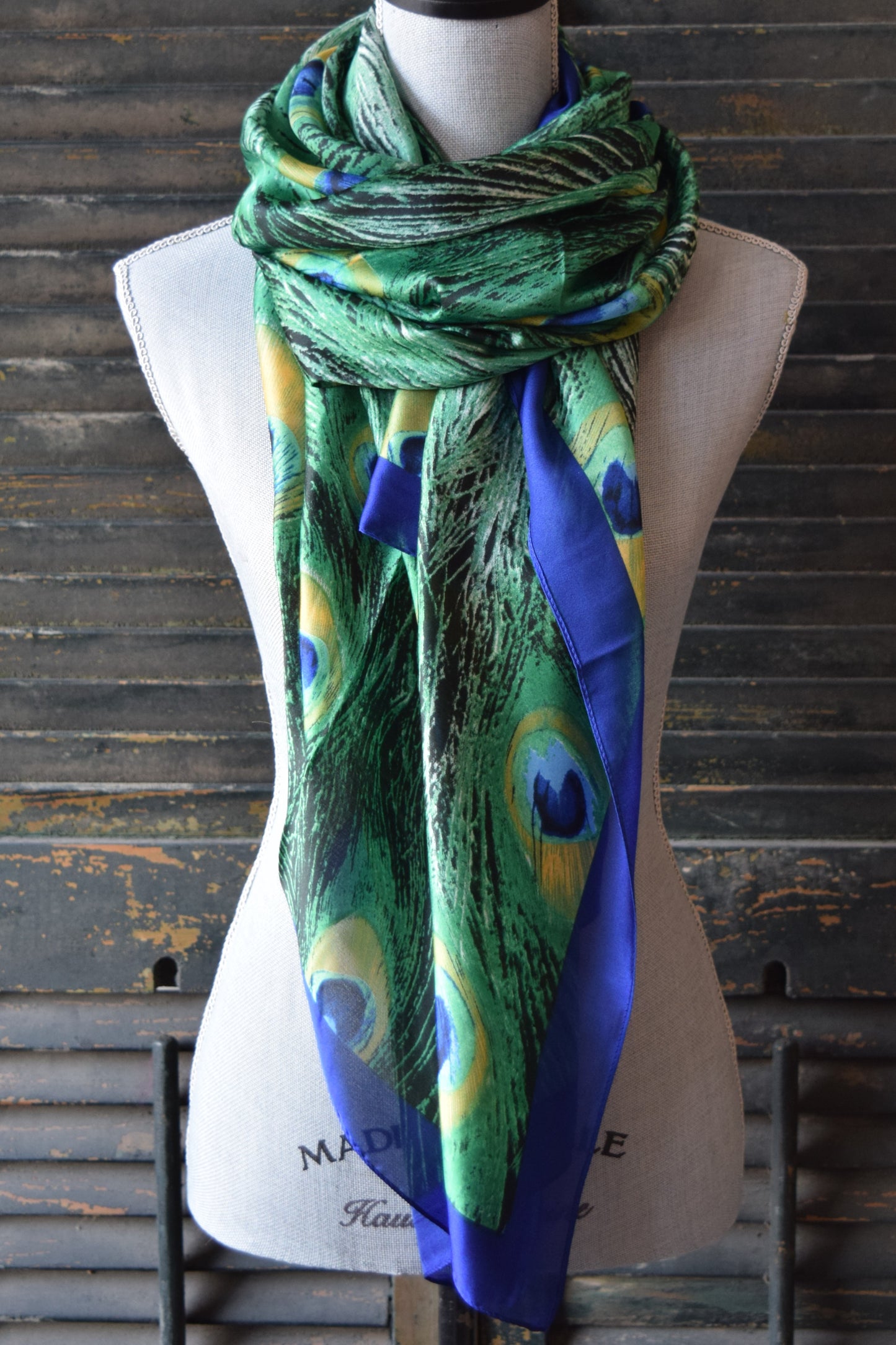 Peacock Silk Scarf