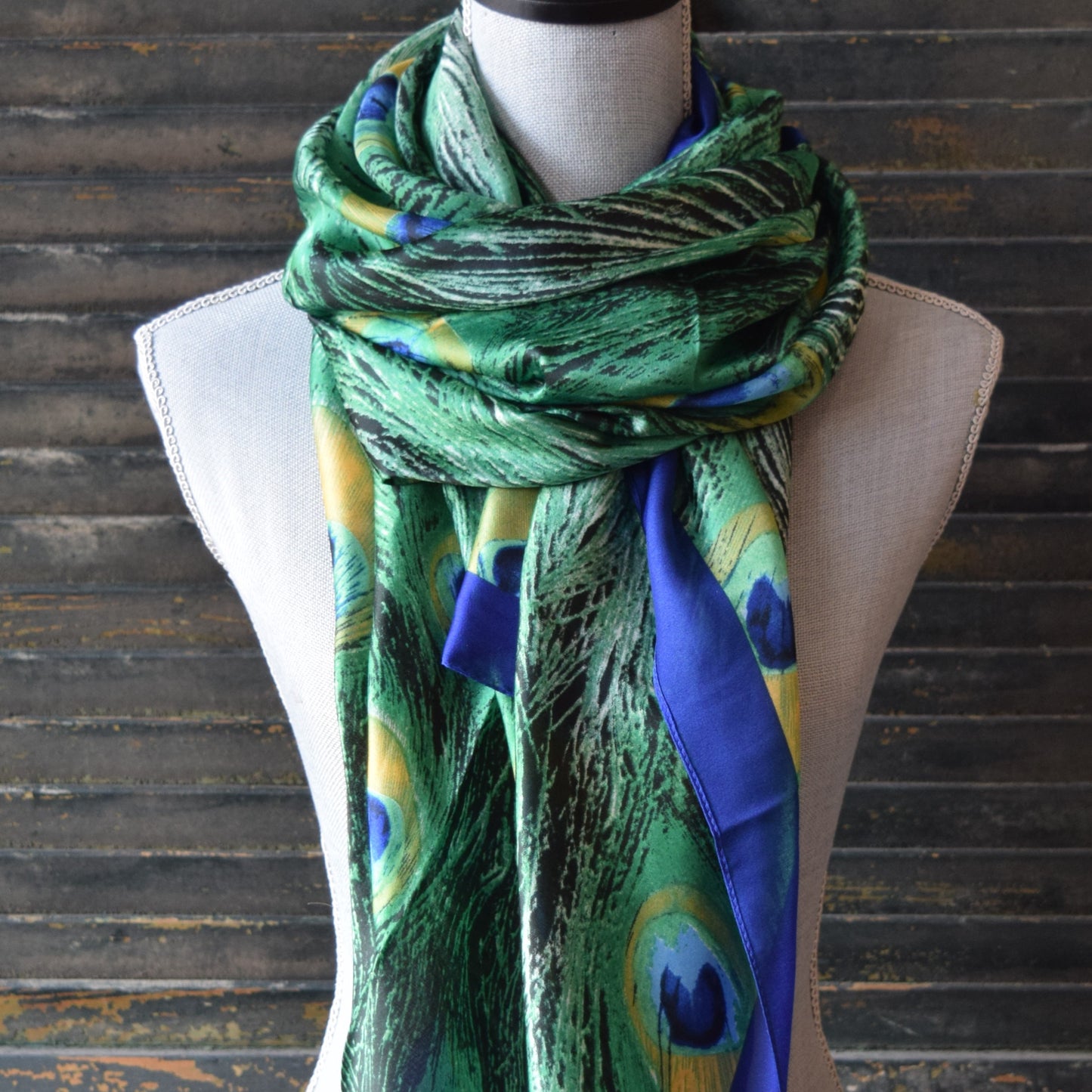 Peacock Silk Scarf