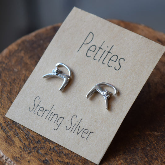 Cat Sterling Silver Earrings