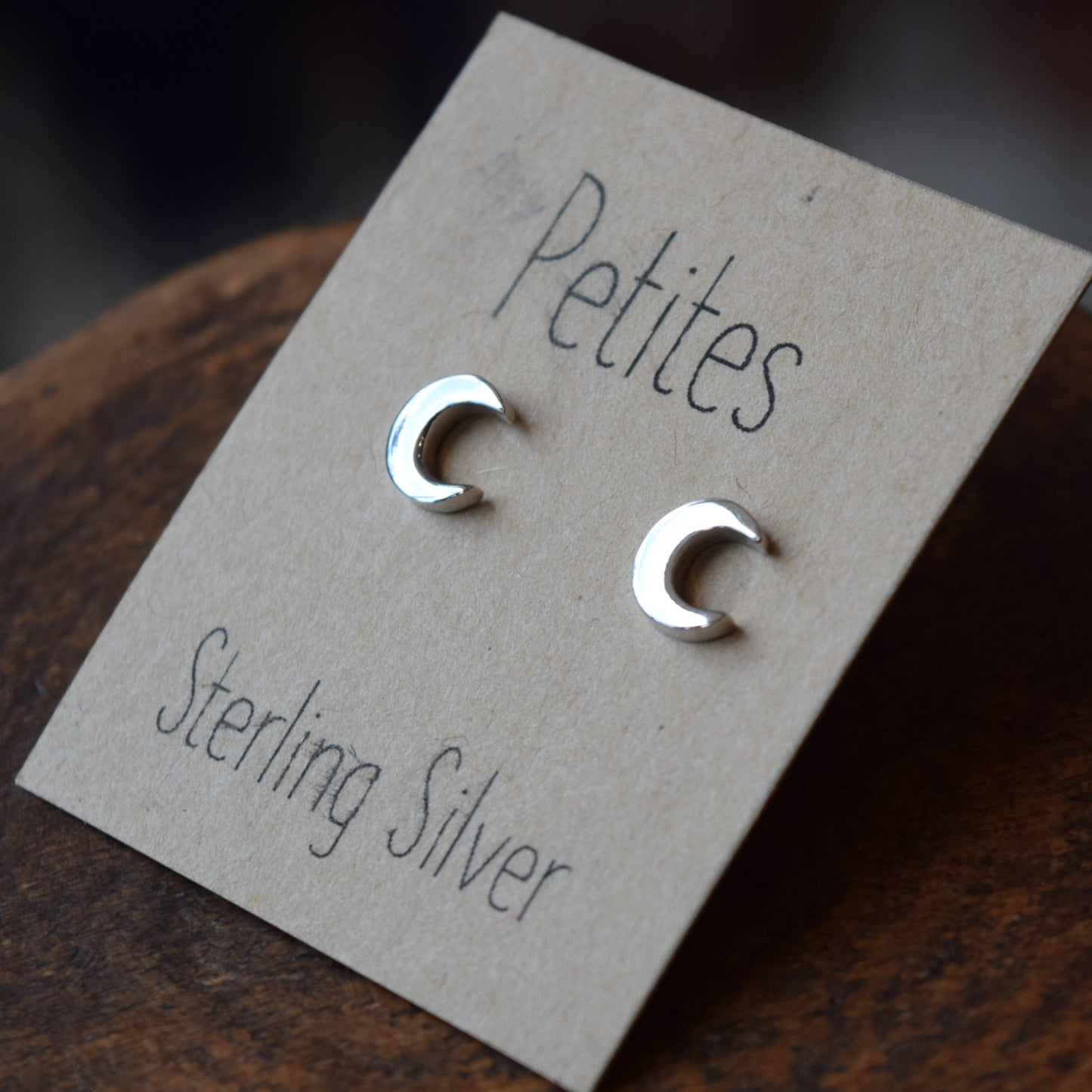 Crescent Moon Sterling Silver Earrings