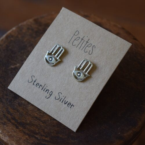 Hamsa Sterling Silver Earrings