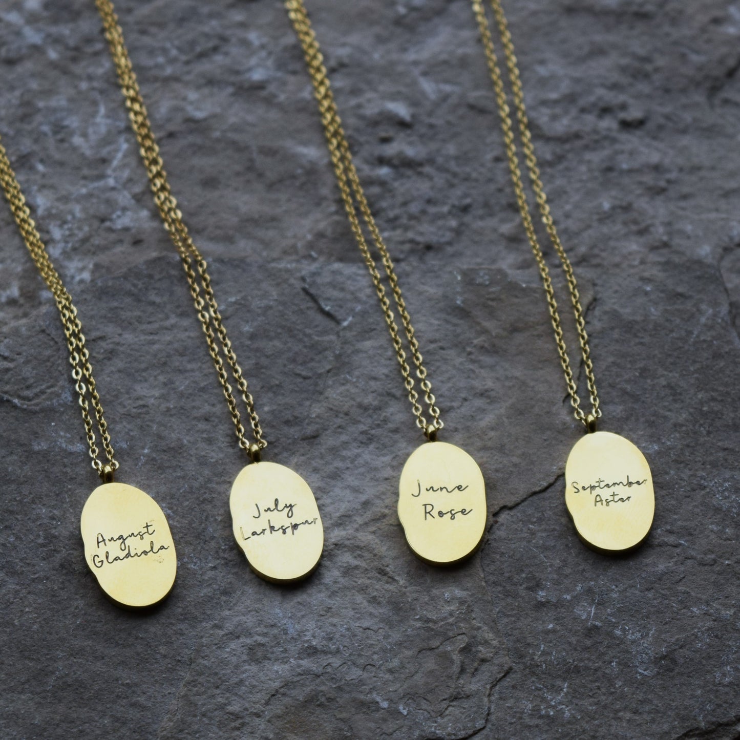 Dainty Gold Birth Flower Necklace