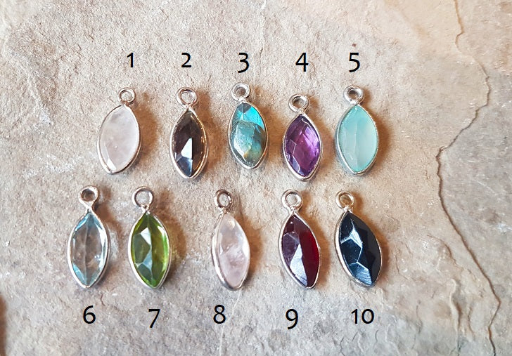 Sterling Marquise Gemstone Drop Earring