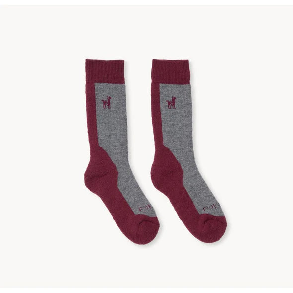 Red Alpaca Hiker Socks