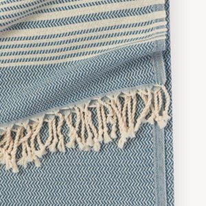 Blue Large Turkish Towel