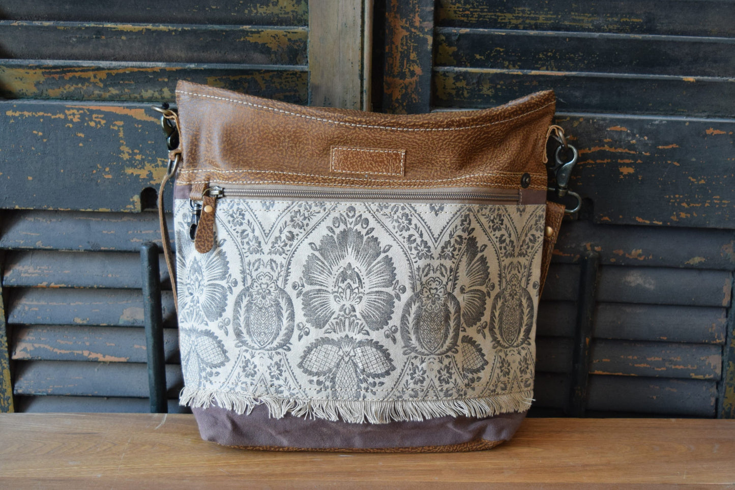 Crossbody Brocade Pattern Bag