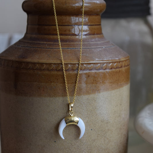 Shell Moon Gold Necklace