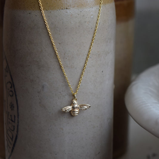 Gold Bee Necklace