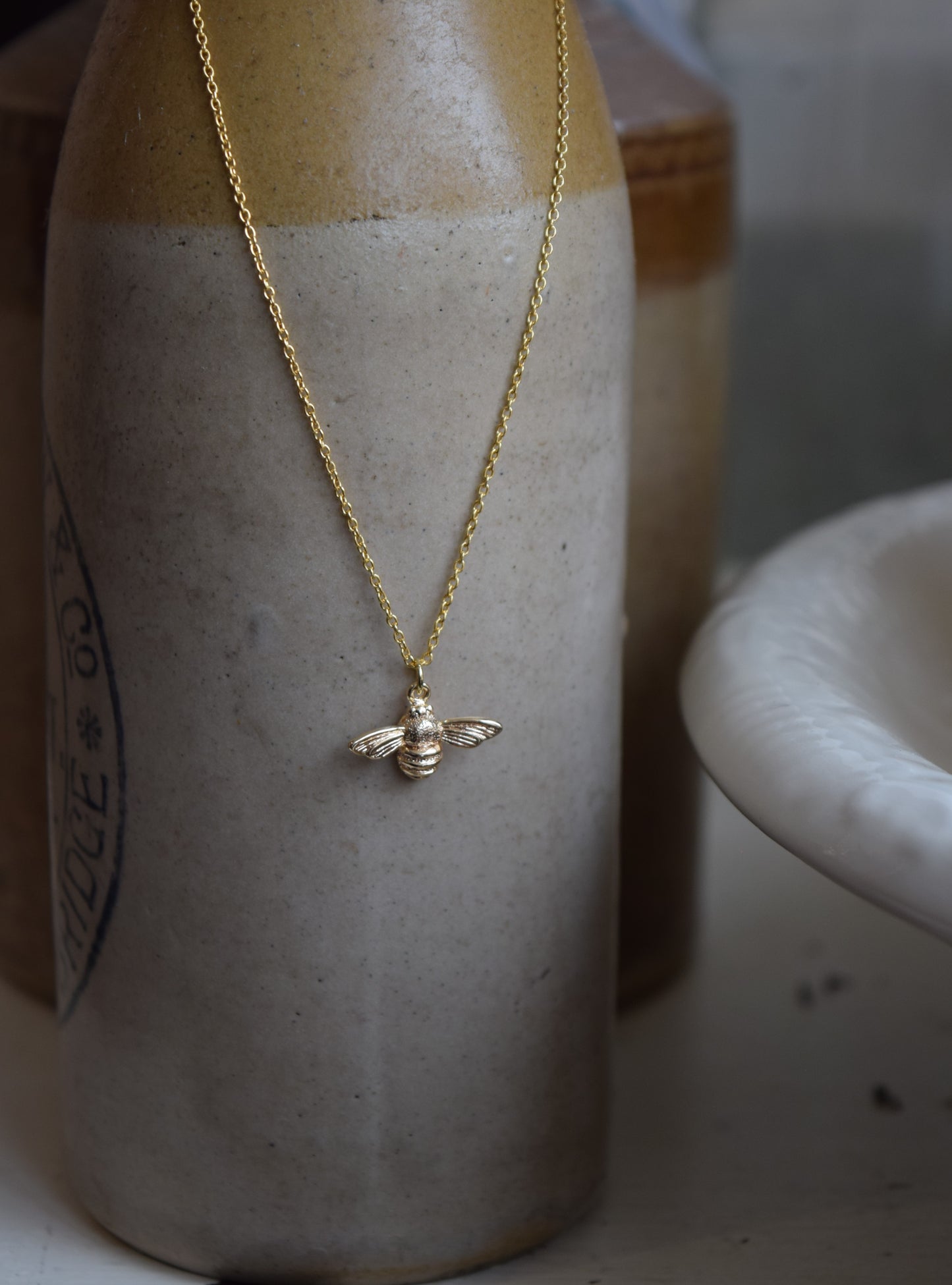 Gold Bee Necklace