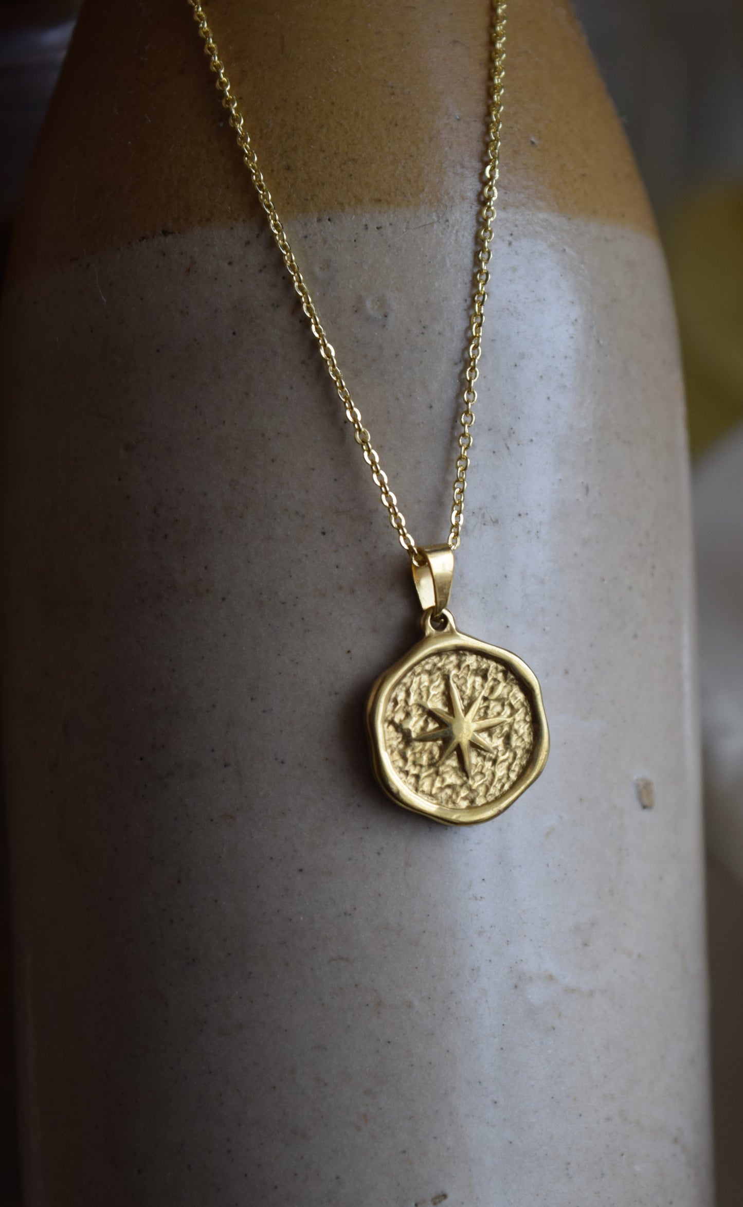 Gold Compass Necklace