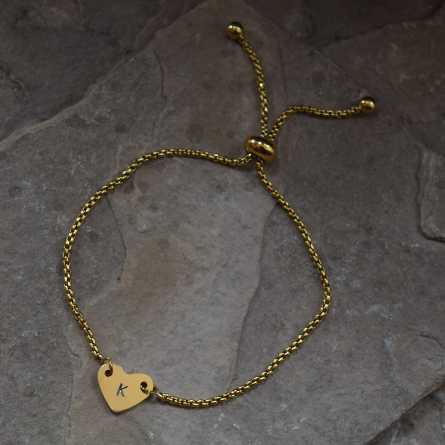 Custom Hand-stamped Gold Bracelet