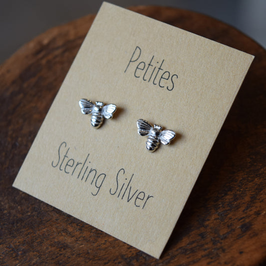 Bumble Bee Sterling Silver Earrings