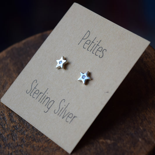 Star CZ Sterling Silver Earrings