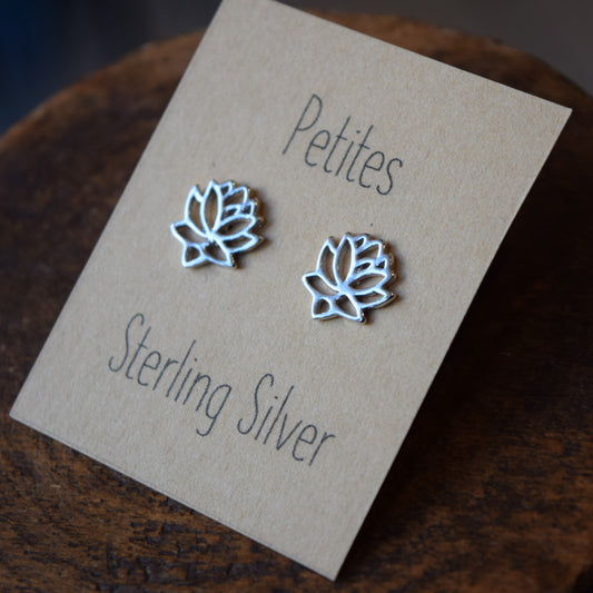 Lotus Sterling Silver Earrings