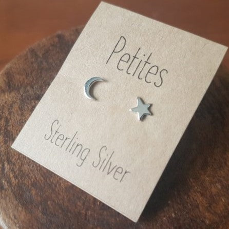 Moon/Star Sterling Silver Earrings
