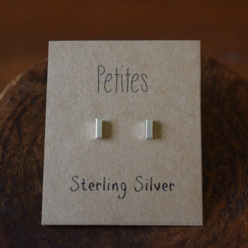 Small Bar Sterling Silver Earrings