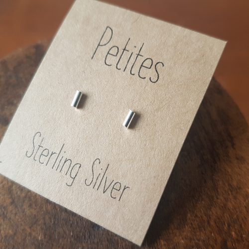 Small Bar Sterling Silver Earrings