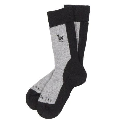 Black Alpaca Hiker Socks